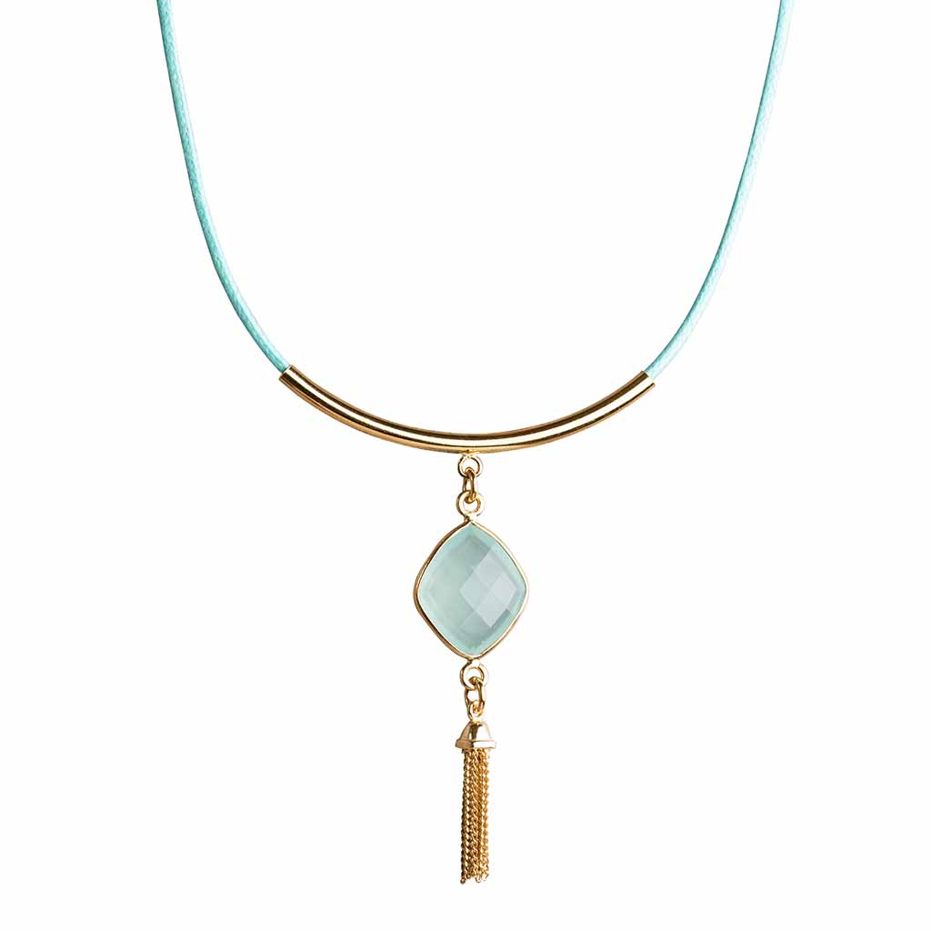 Halskette Welly Chalceondy Gold